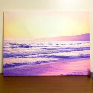 Sunset over ocean canvas